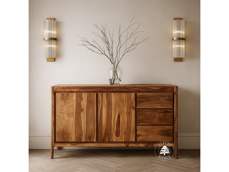 Kolekcja City Komoda z drewna litego na nóżkach