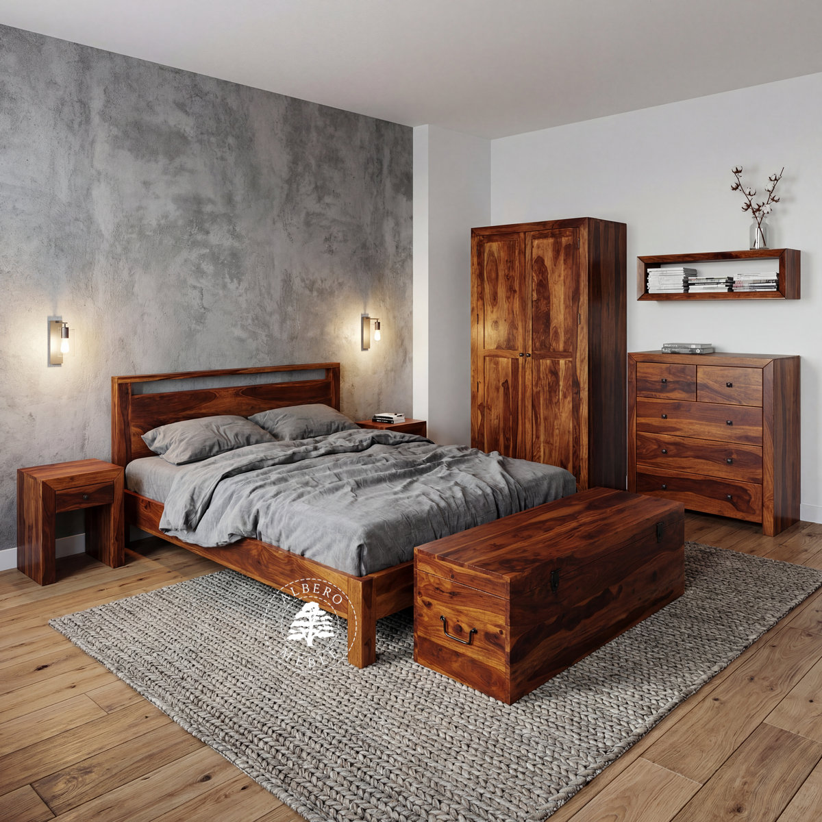 meble drewniane w prostej formie CUBE