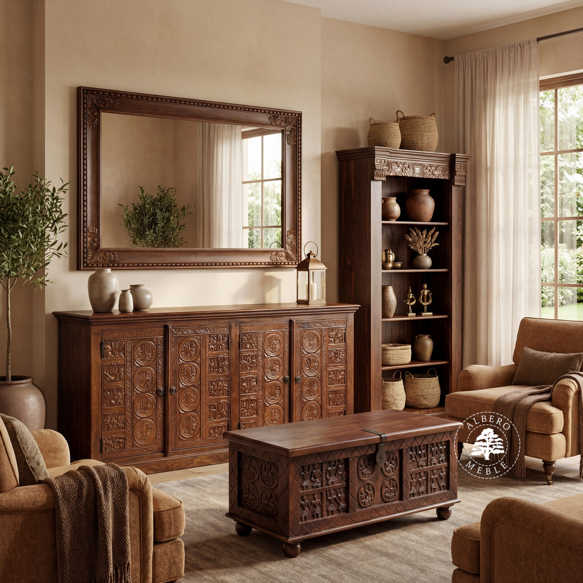 meble indyjskie z drewna palisandrowego