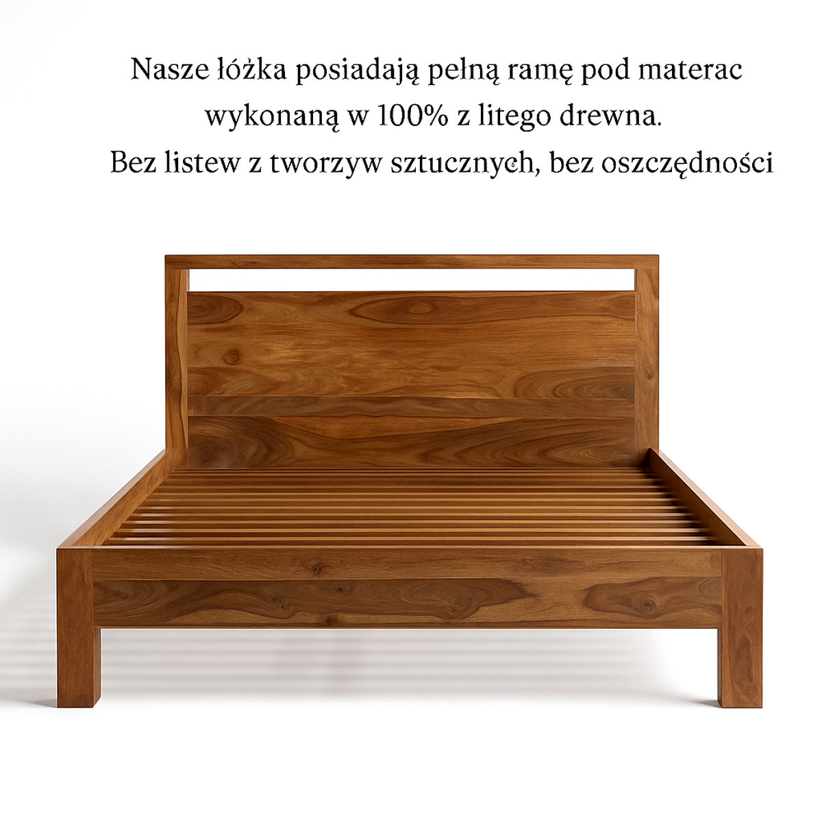 Łóżko z litego drewna palisandrowego