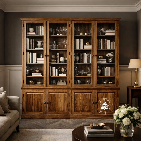 Tradycyjna Biblioteka Drewniana na Zamówienie