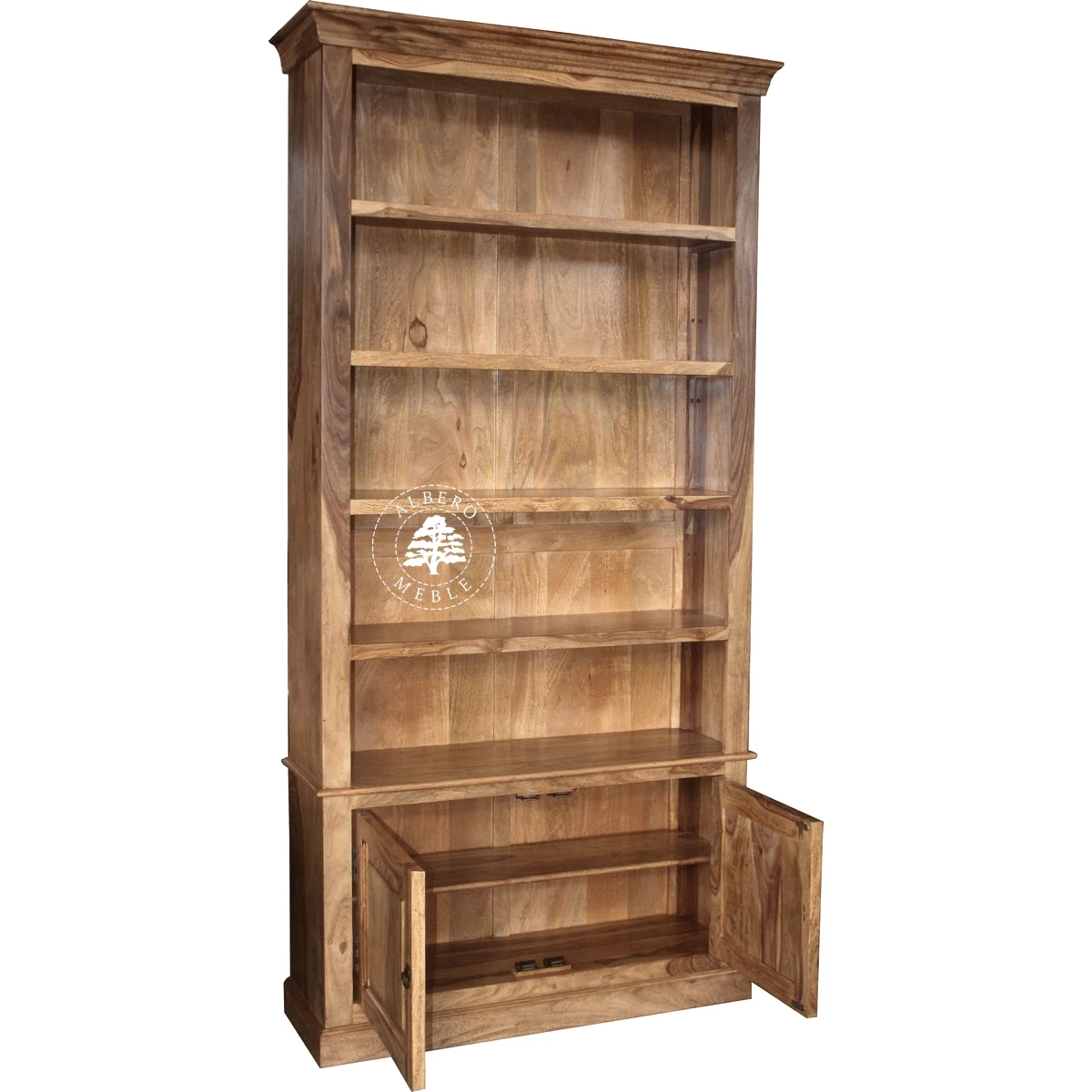 Stylowy Regał Drewniany do Gabinetu