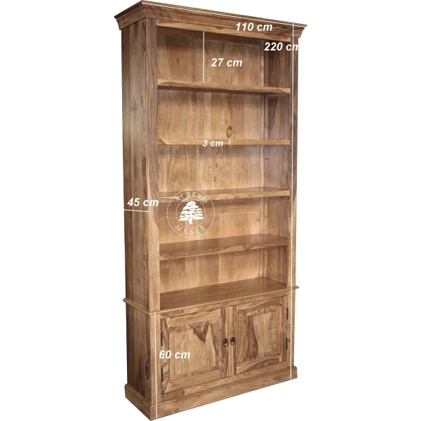 Stylowy Regał Drewniany do Gabinetu