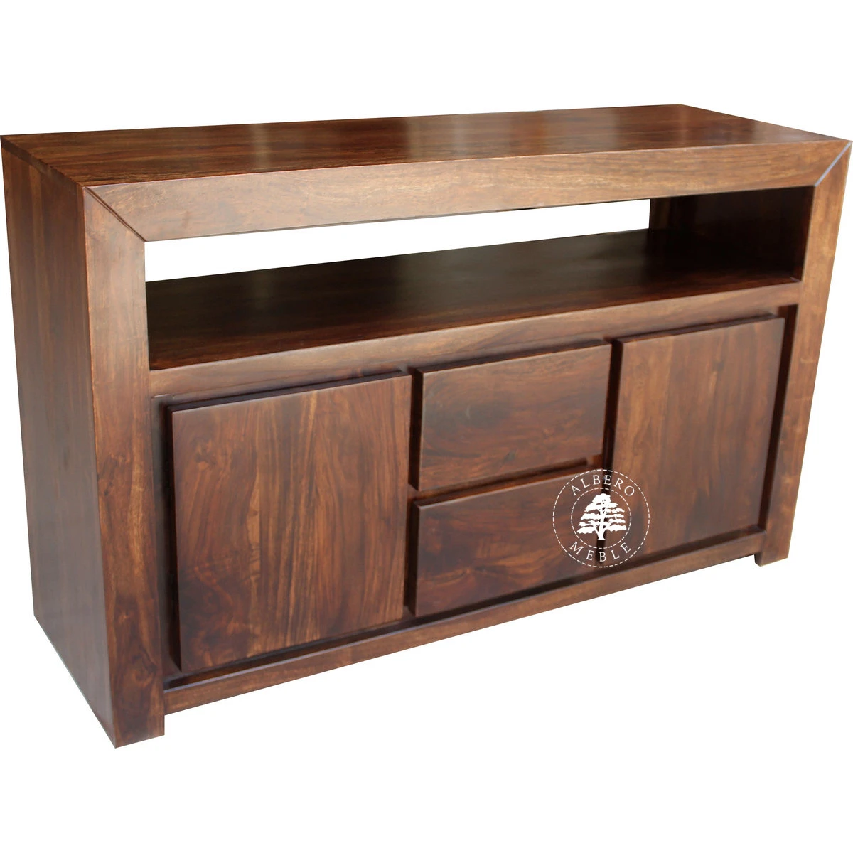 Wysoka komoda drewniana pod TV