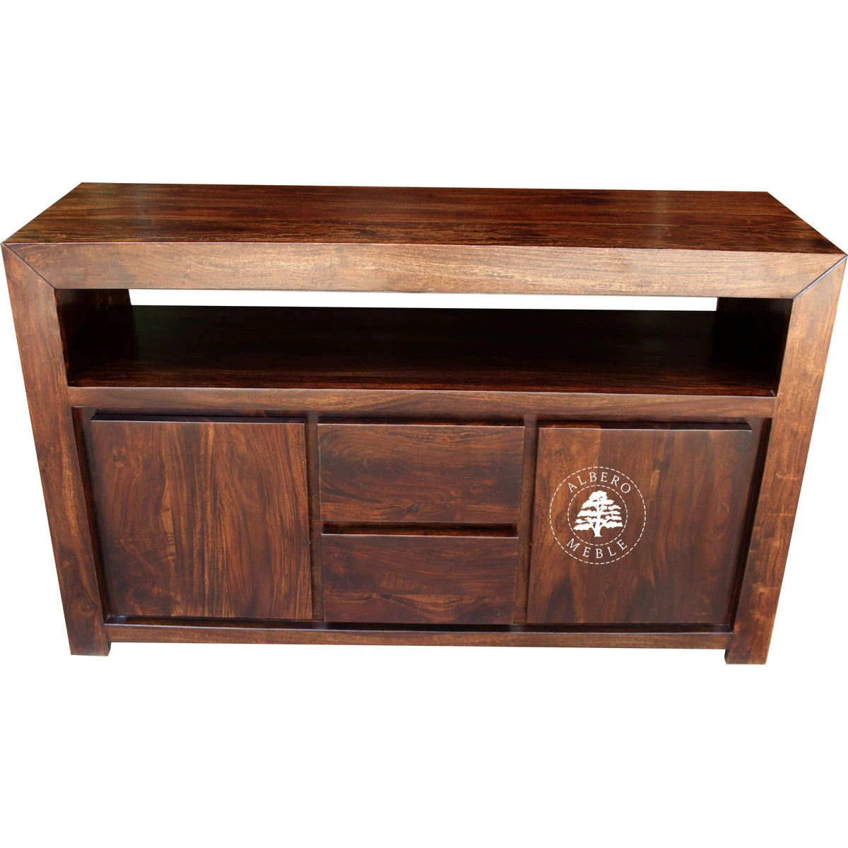 Wysoka komoda drewniana pod TV