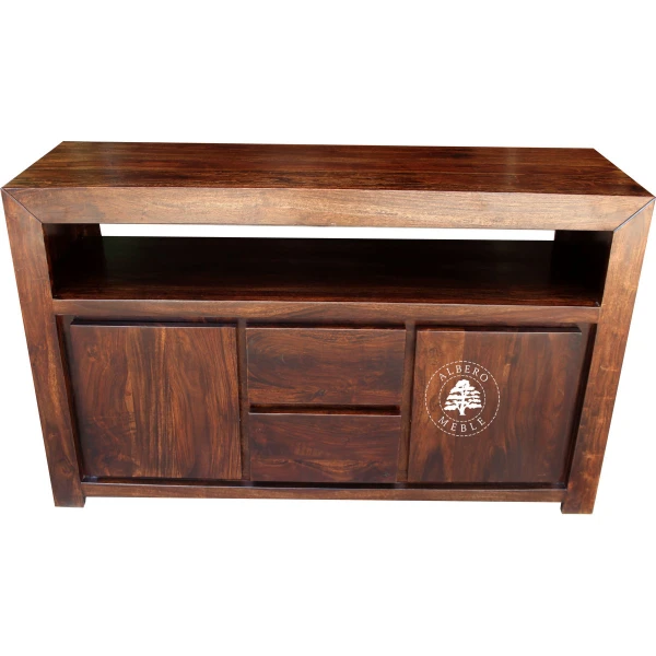 Wysoka komoda drewniana pod TV