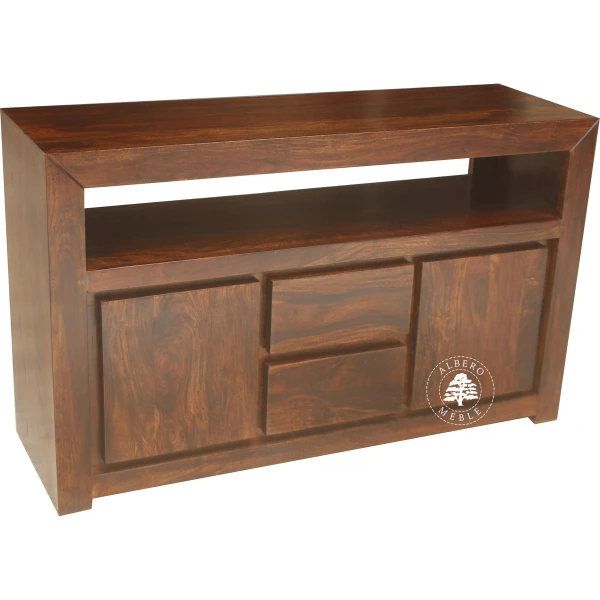 Wysoka komoda drewniana pod TV