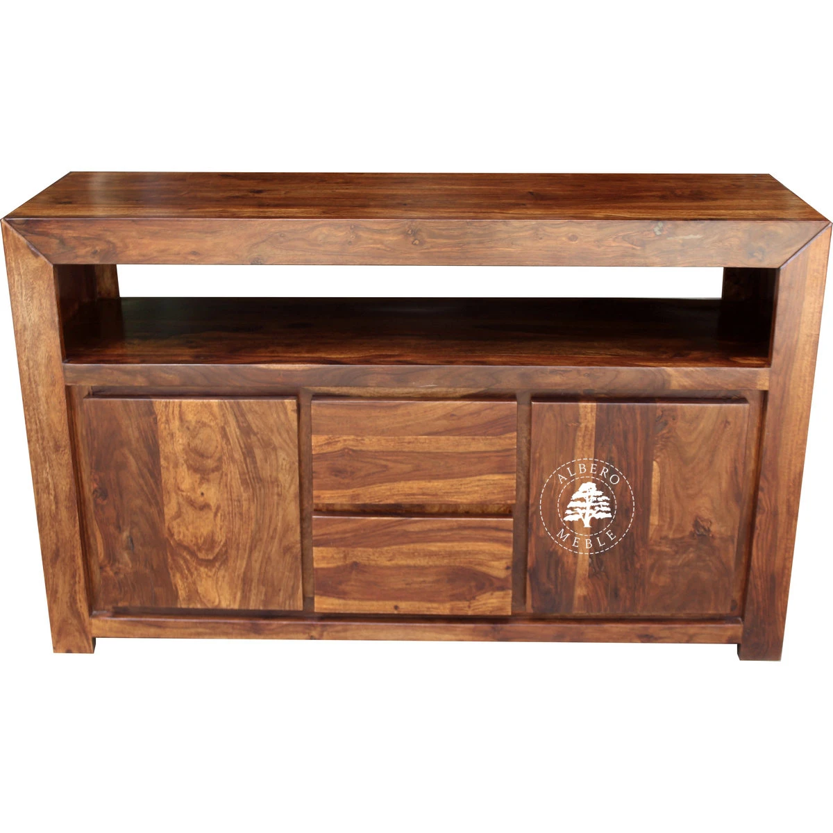 Wysoka komoda drewniana pod TV