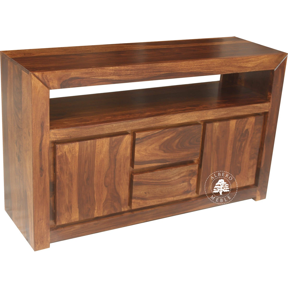 Wysoka komoda drewniana pod TV