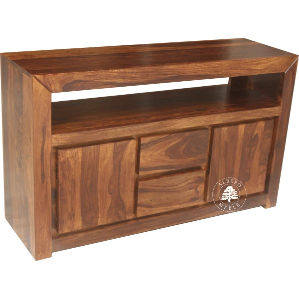 Wysoka komoda drewniana pod TV