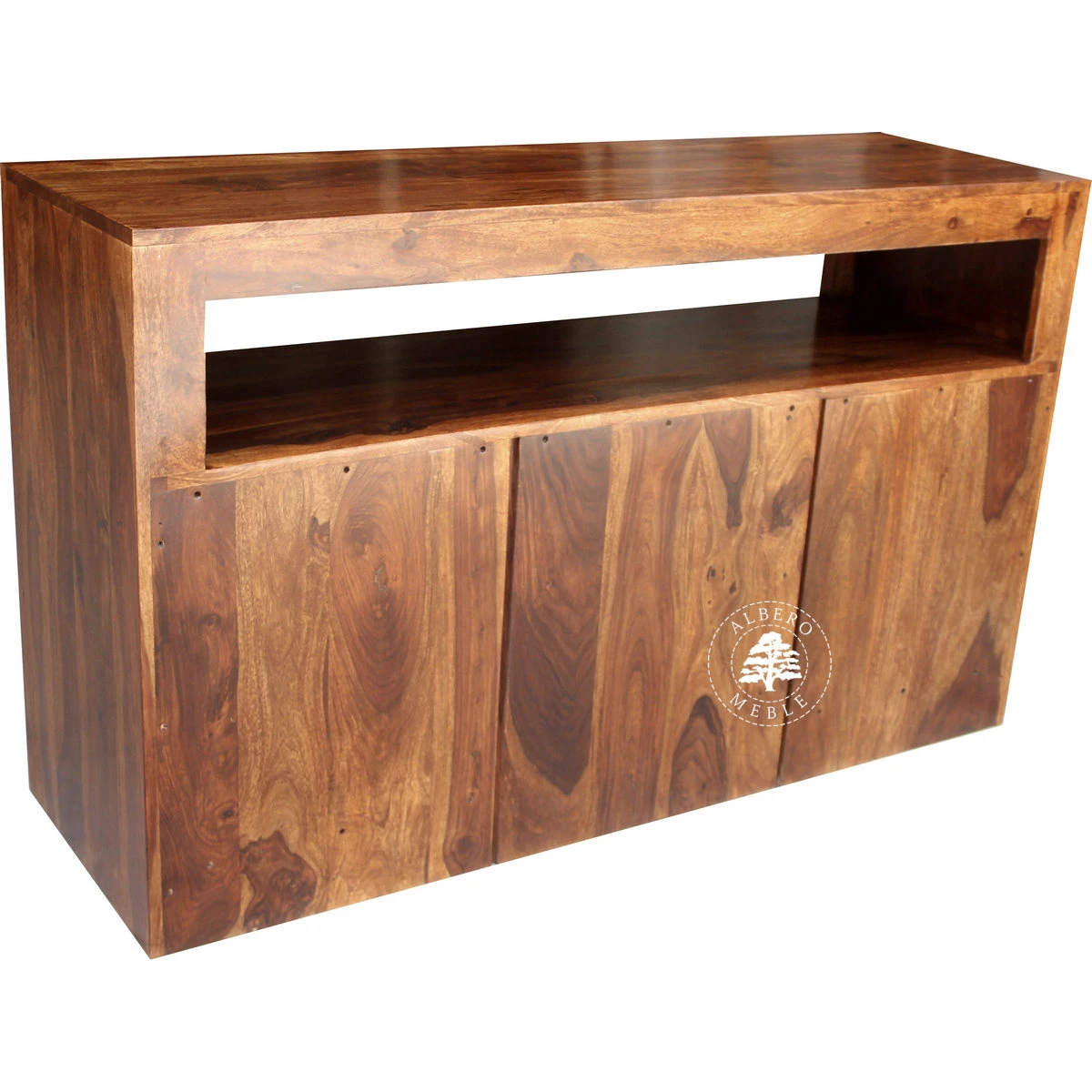 Wysoka komoda drewniana pod TV