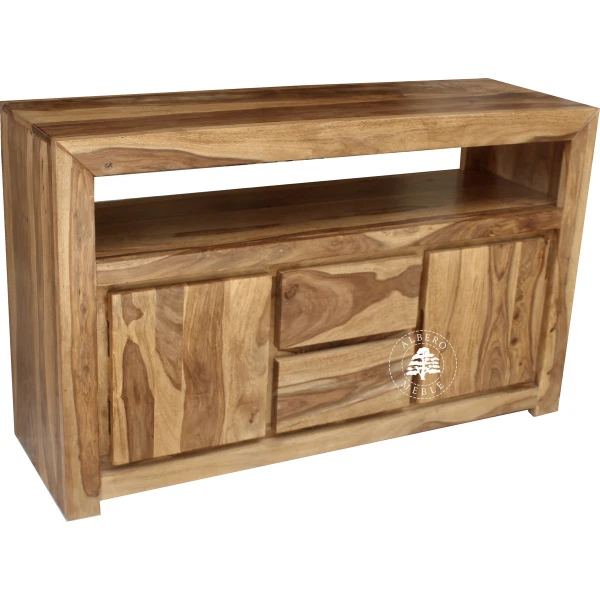 Wysoka komoda drewniana pod TV