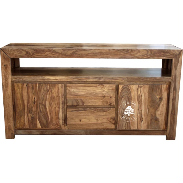 Wysoka komoda drewniana pod TV