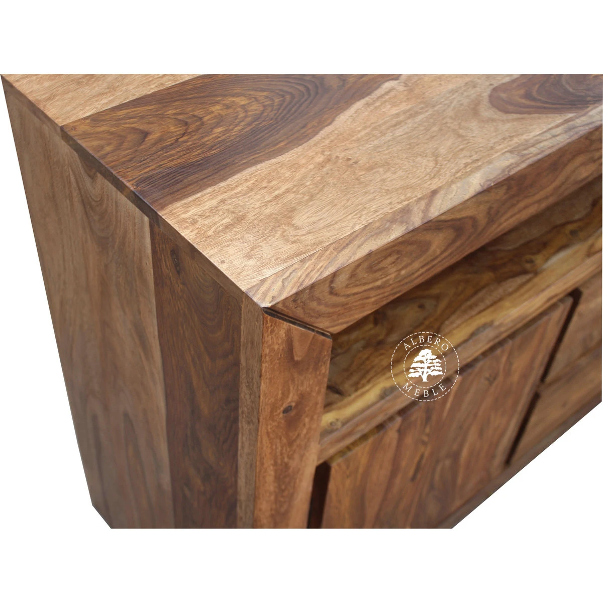 Wysoka komoda drewniana pod TV