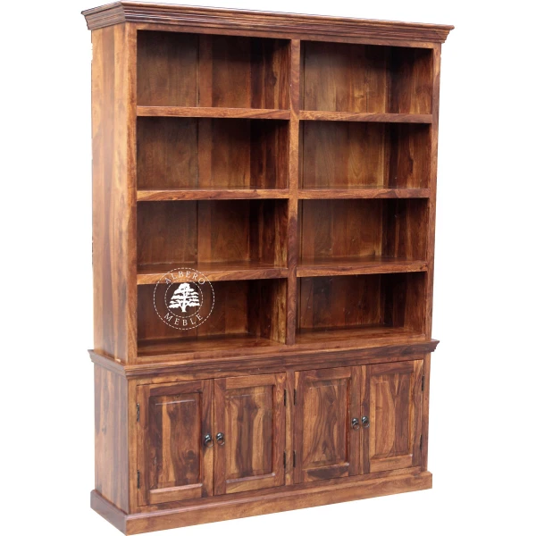 Otwarty Regał Drewniany w Stylu Klasycznym