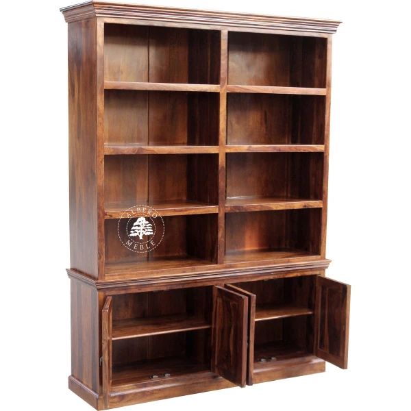 Otwarty Regał Drewniany w Stylu Klasycznym