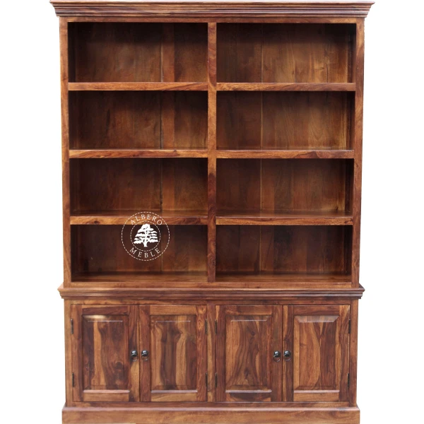 Otwarty Regał Drewniany w Stylu Klasycznym