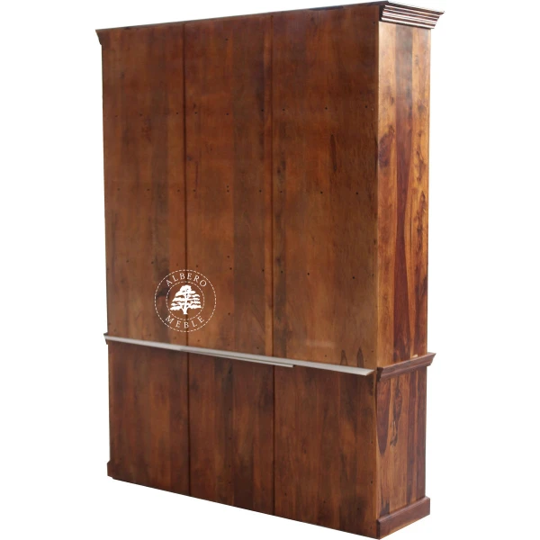 Otwarty Regał Drewniany w Stylu Klasycznym