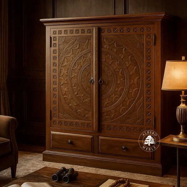 Unikatowa komoda Orissa ręcznie wykonana z drewna