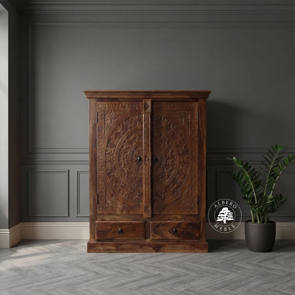 Unikatowa komoda Orissa ręcznie wykonana z drewna