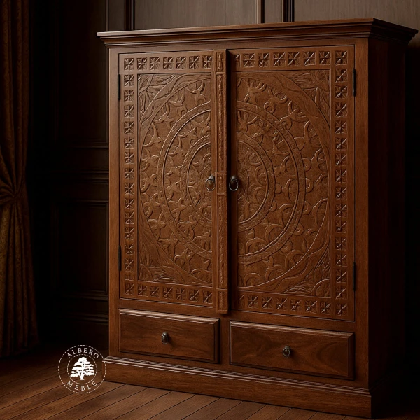 Unikatowa komoda Orissa ręcznie wykonana z drewna