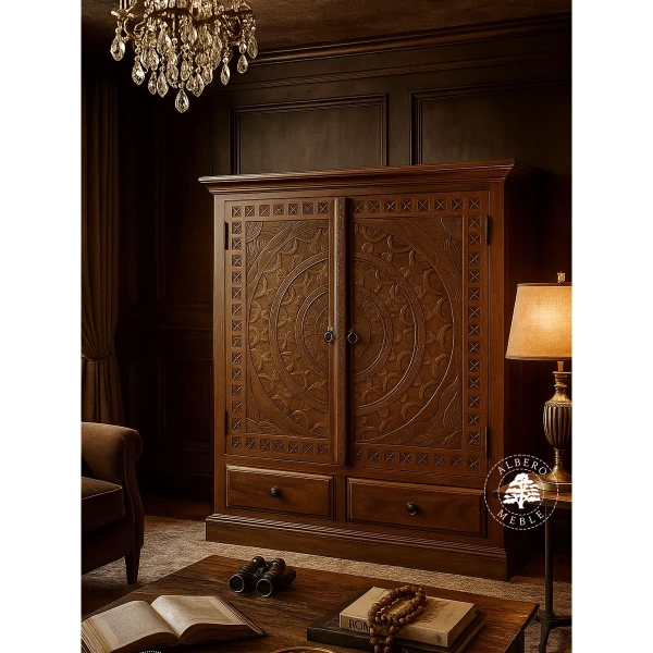 Unikatowa komoda Orissa ręcznie wykonana z drewna