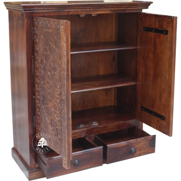 Unikatowa komoda Orissa ręcznie wykonana z drewna