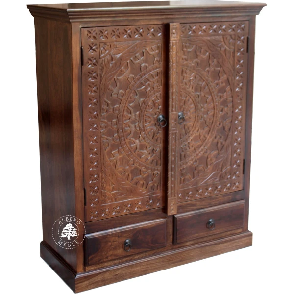 Unikatowa komoda Orissa ręcznie wykonana z drewna