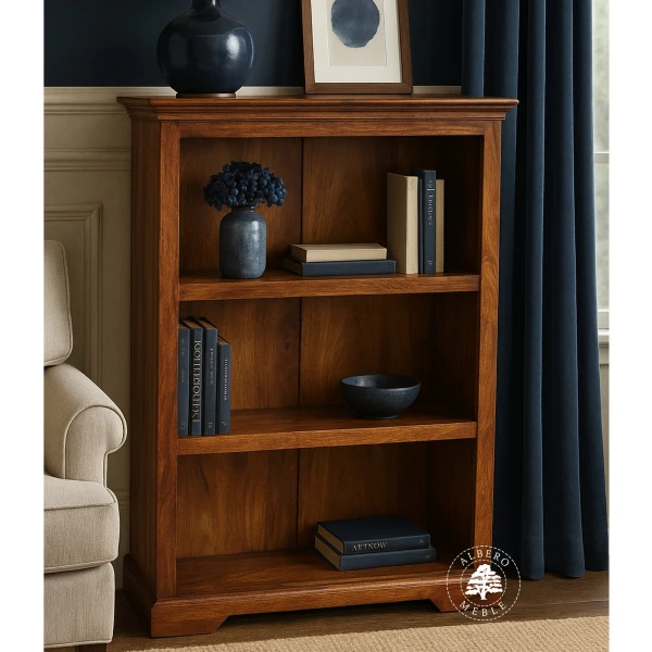 Niski Stylowy Regał Drewniany