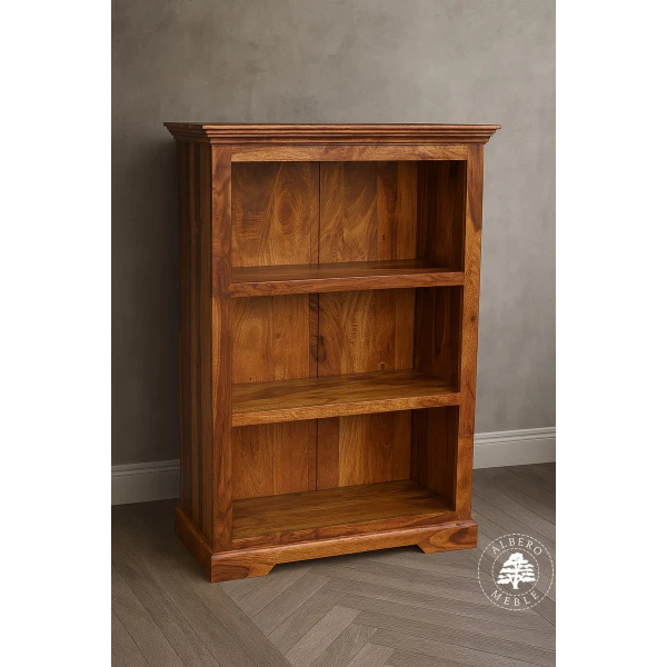 Niski Stylowy Regał Drewniany