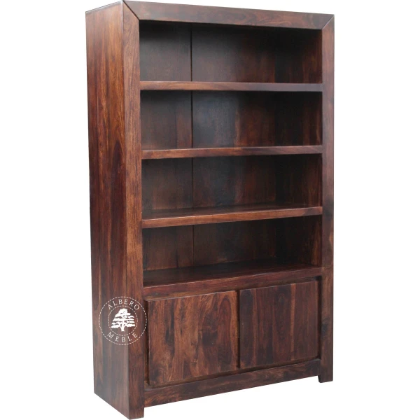 Nowoczesny Drewniany Regał na Książki do Gabinetu