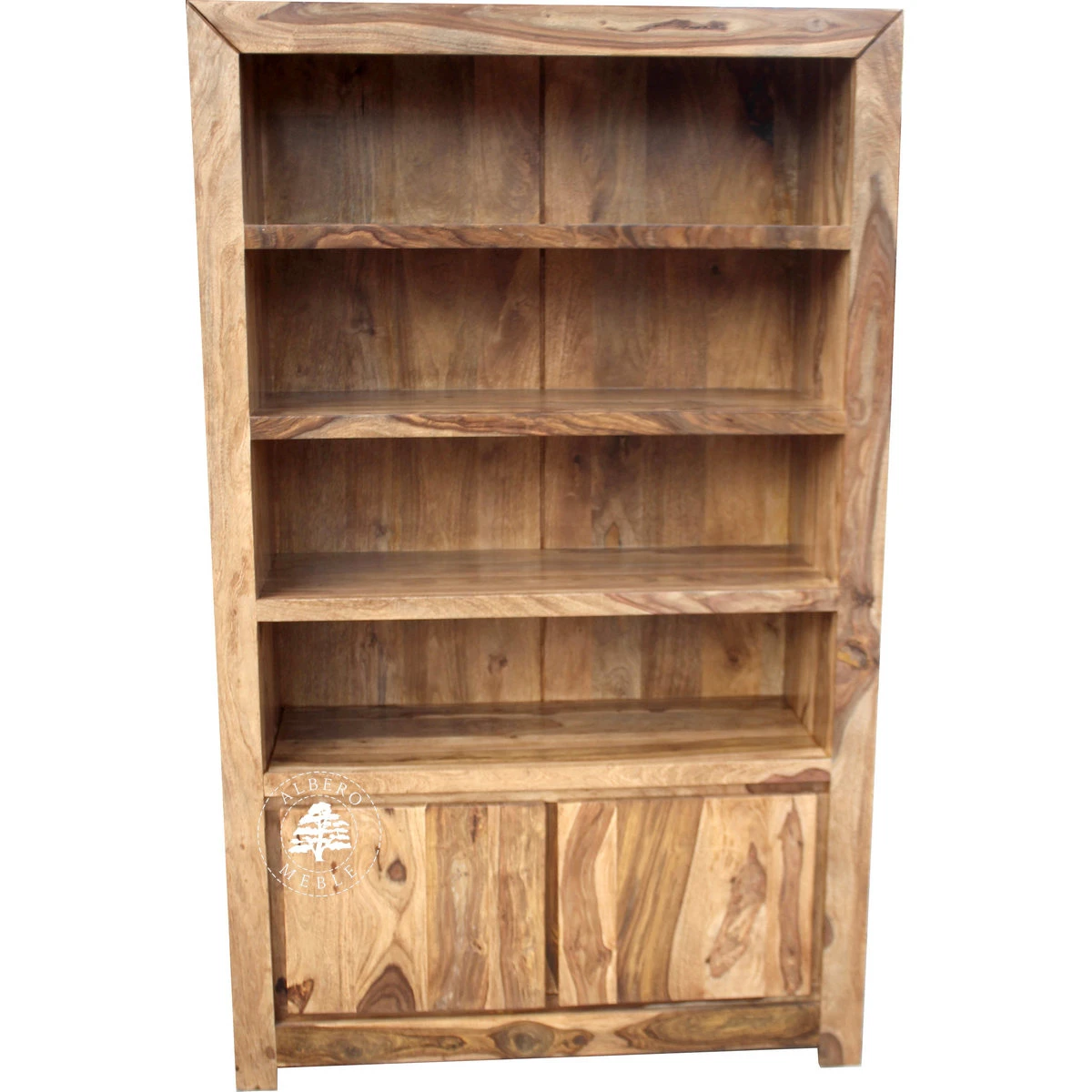 Nowoczesny Drewniany Regał na Książki do Gabinetu