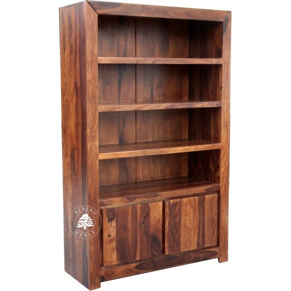 Nowoczesny Drewniany Regał na Książki do Gabinetu