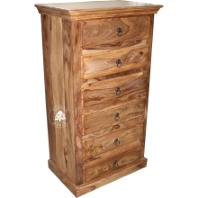 Wysoka komoda drewniana szufladowa Classic