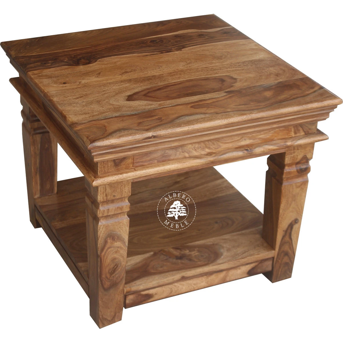 Mała ława kawowa Albero z drewnianą dolna półką