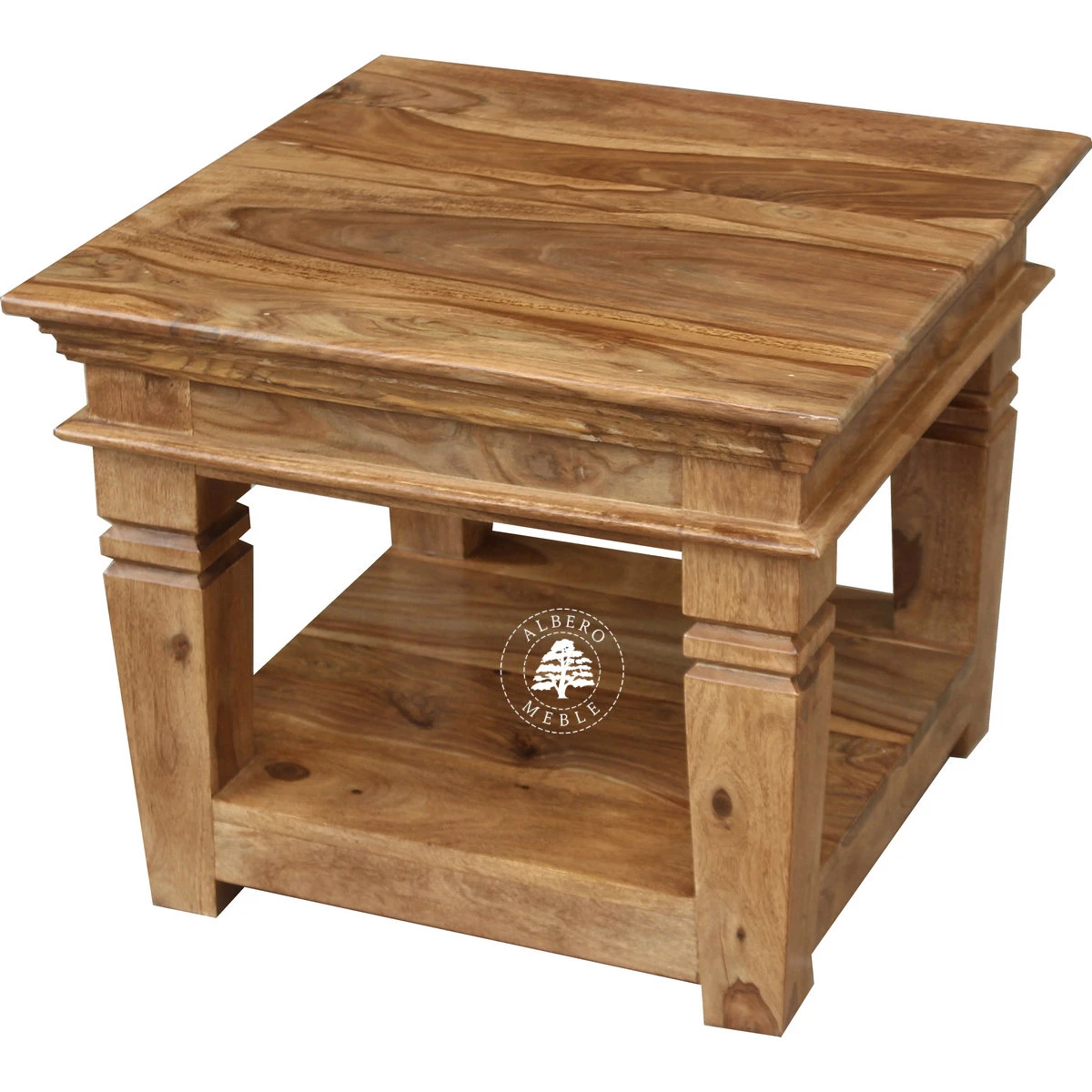 Mała ława kawowa Albero z drewnianą dolna półką