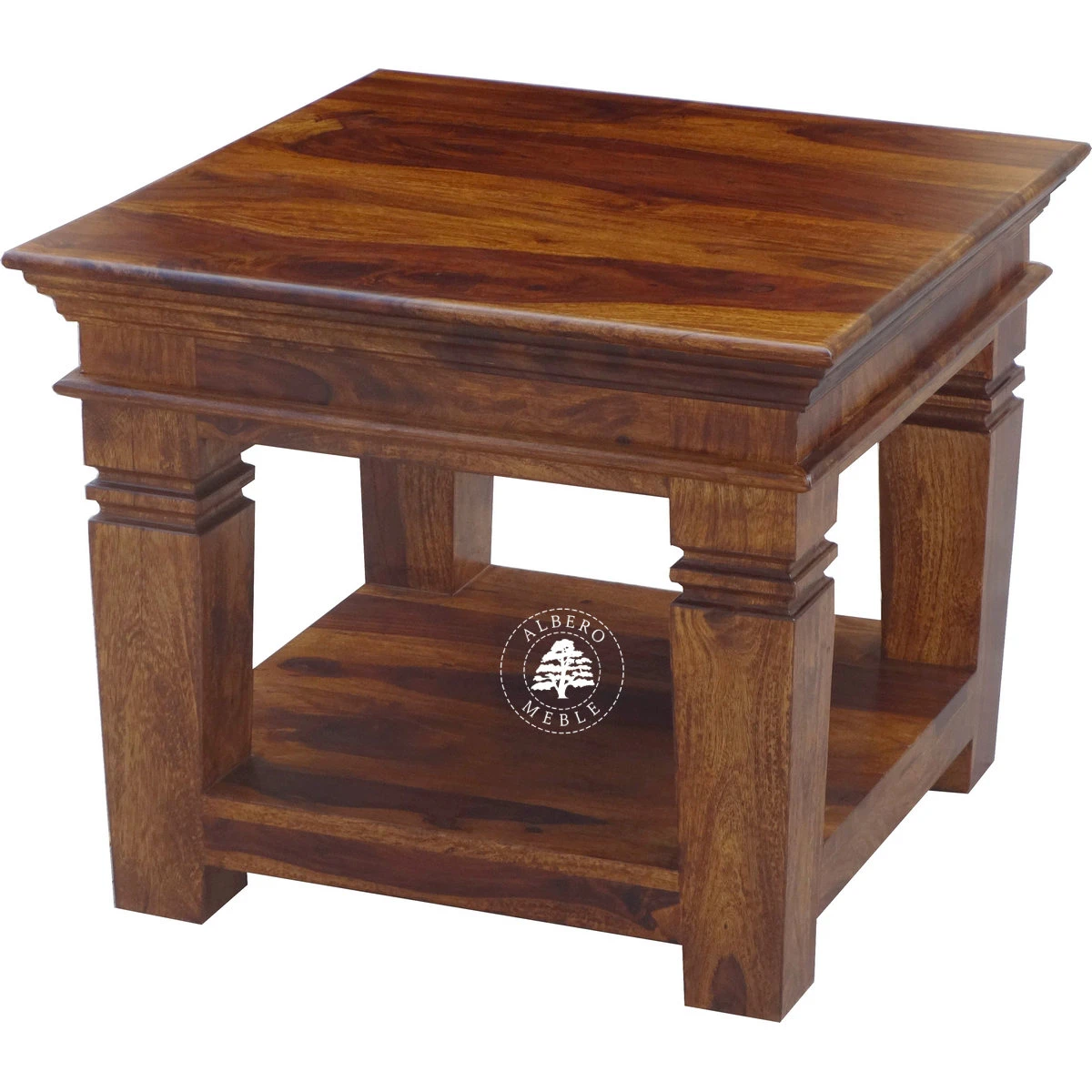 Mała ława kawowa Albero z drewnianą dolna półką