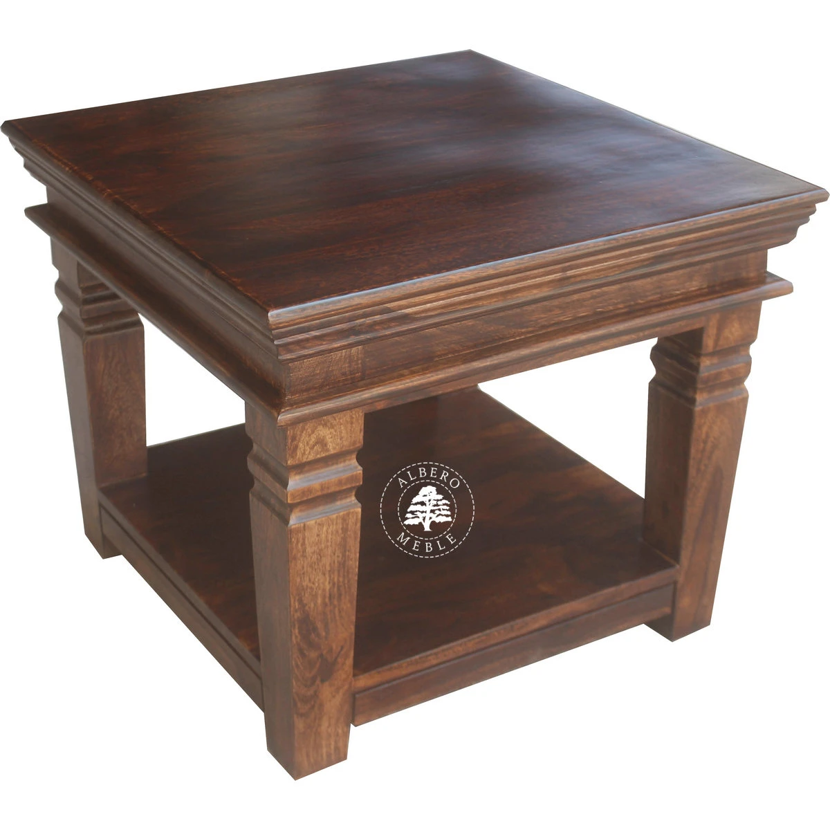 Mała ława kawowa Albero z drewnianą dolna półką