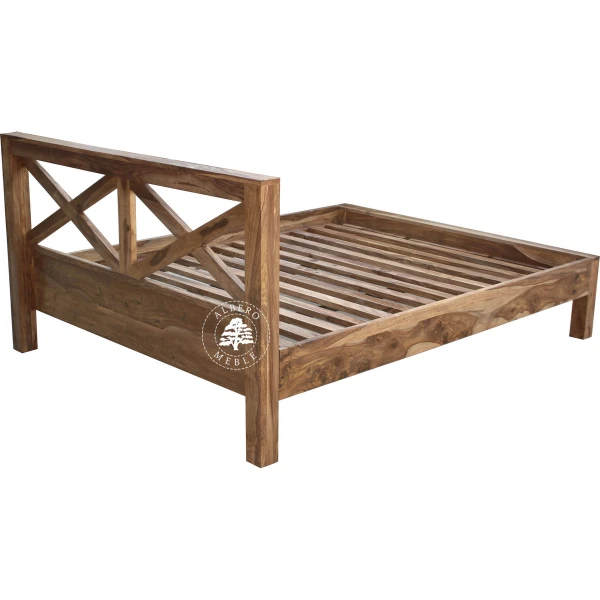 Stylowe łózko drewniane Albero do sypialni