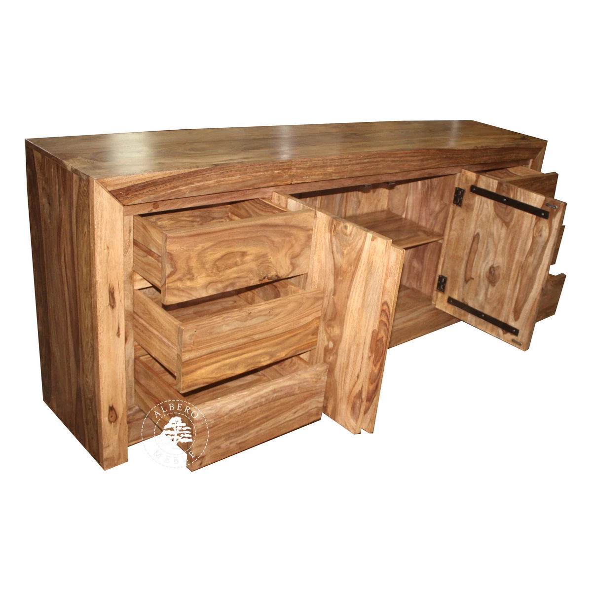 Pojemna nowoczesna komoda drewniana Goa