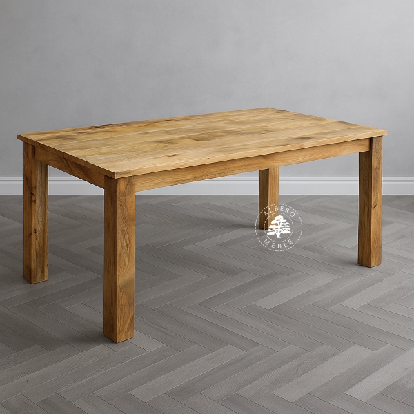 Drewniany stół rozkładany w naturalnym kolorze