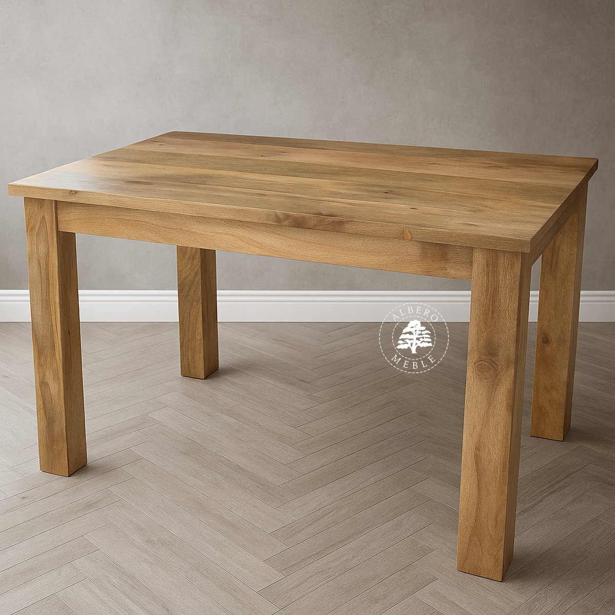 Drewniany stół rozkładany w naturalnym kolorze