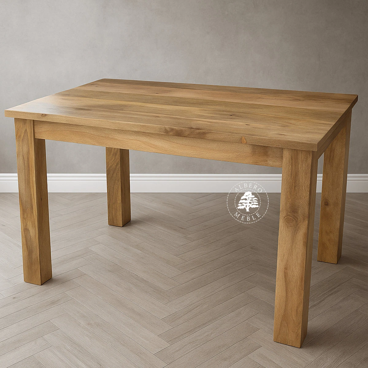 Drewniany stół rozkładany w naturalnym kolorze