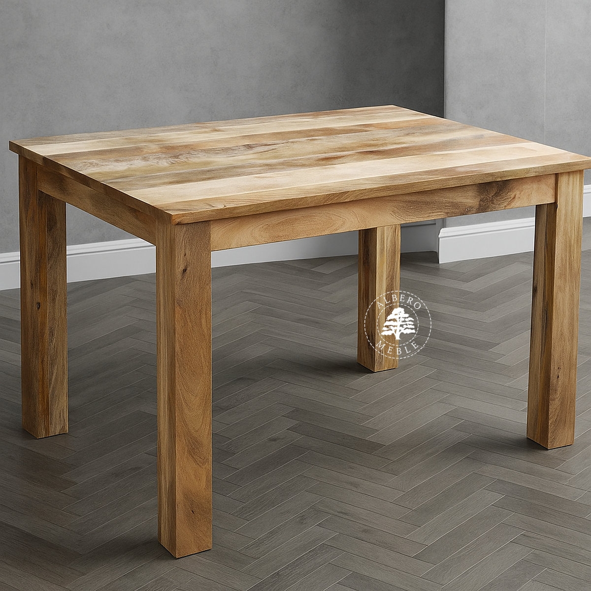 Drewniany stół rozkładany w naturalnym kolorze