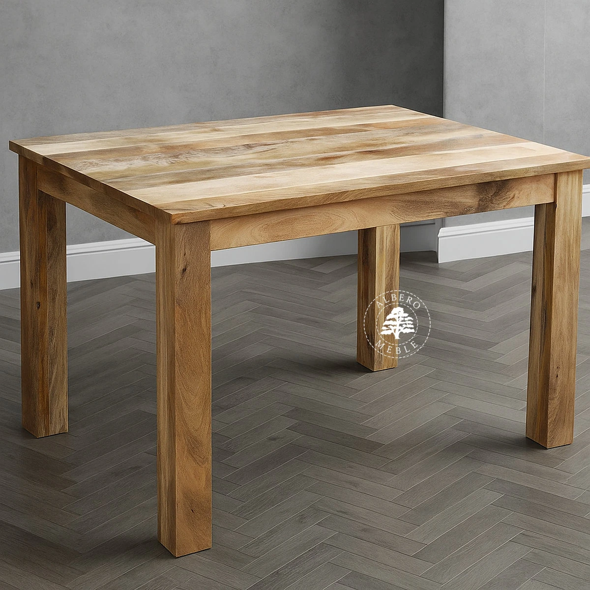 Drewniany stół rozkładany w naturalnym kolorze