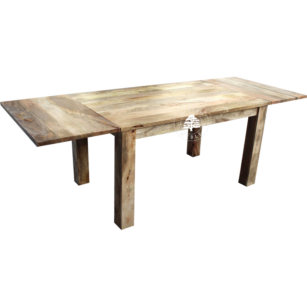 Drewniany stół rozkładany w naturalnym kolorze