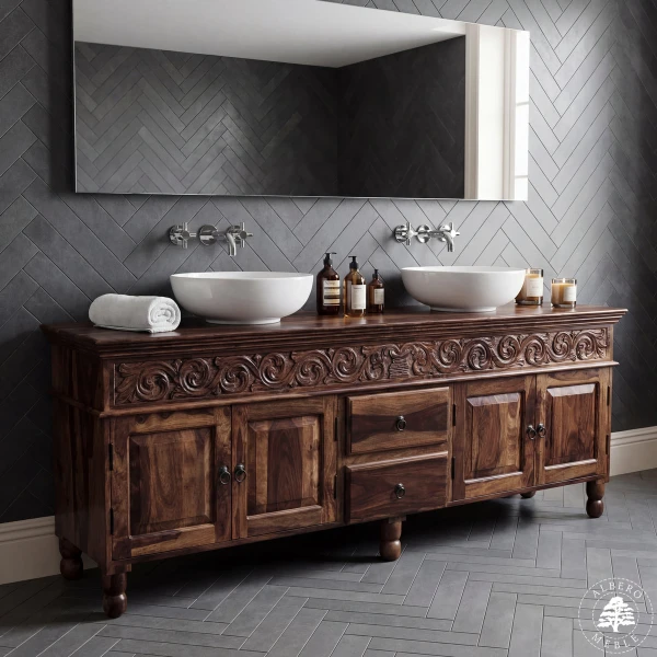 Unikatowa komoda z drewna palisandrowego