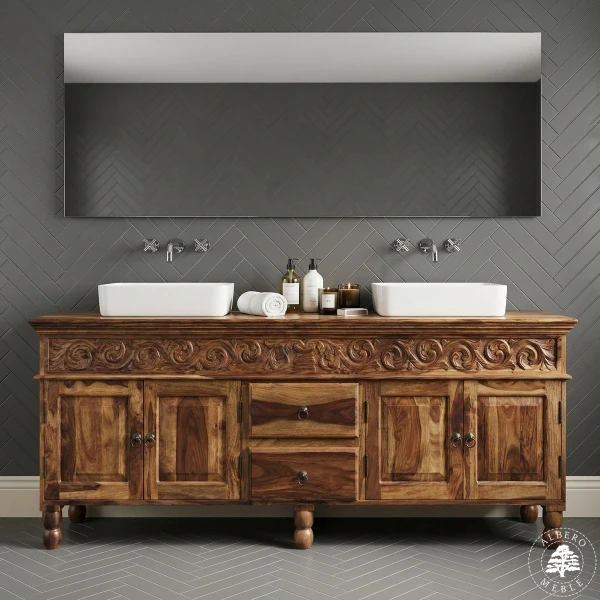 Unikatowa komoda z drewna palisandrowego