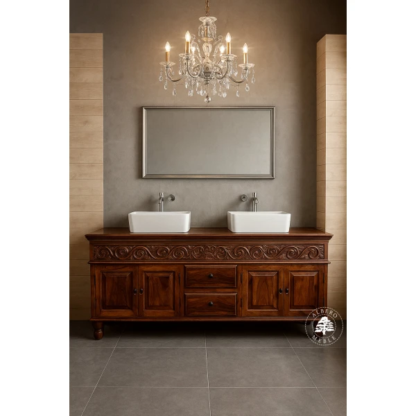 Unikatowa komoda z drewna palisandrowego