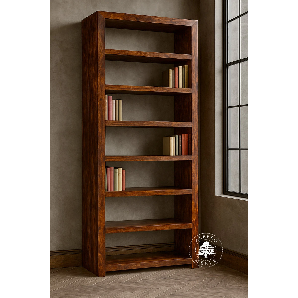 Wysoki Regał Drewniany na Wymiar